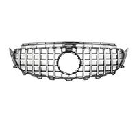 ZCPOPKNHNZ Rejilla Cromada Para Benz E-Class W213 C238 2016-2019 E180 E220 E350 E43 AMG GT Estilo Coupé Negro Paragolpes Delantero Carreras(Plata)