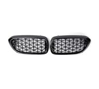 ZCPOPKNHNZ Rejillas De Coche Diamante Para G30 G31 G38 5 Series 525i 528i 530i 540i 2017-2020 Rejilla Delantera Riñón Estilo(Negro brillante)