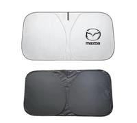 ZCQZSD Coche Parasol Parabrisas Delantero para Mazda CX-60 2022-2025,Plegable Portátil Automóvil Interior Protección Solar Cubierta con Emblema Mantiene el Coche Más Fresco Accesorios,A