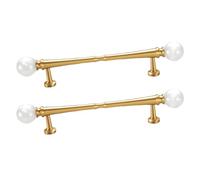 zcru004 Latón Tiradores para Armario Cajones Manijas Tiradores para Muebles Manija de Puerta Perilla Picaportes Color Cobre 2 Piezas (Hole distance 192mm)