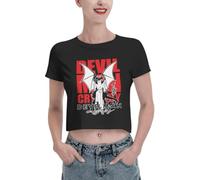 ZCSDWC Devilman Crybaby Leak Navel T-Shirt Woman'S Summer Cotton Comfort Round Neck Short Sleeve T-Shirts(XX-Large)