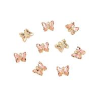 ZCSJD 20/40/60 colgantes de insectos voladores de 11 x 13 mm, dijes de diamantes de imitación, aleación brillante de cristal, suministros para hacer pulseras, collares