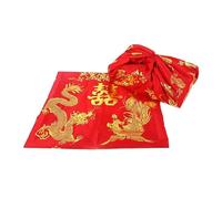 ZCSJD Pañuelo cuadrado grande reutilizable para envolver regalos con diseño de dragón y fénico, 90 cm, 5/10 unidades, tamaño pequeño japonés para envolver regalos