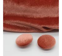 ZCSLD 10 botones redondos de terciopelo dorado de 10 a 28 mm cubiertos de tela con botones de vástago de metal para ropa, manualidades y costura