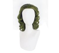 ZCSLD Alrededor de 40 CM Verde/Marrón Rizado Falso Peluca de Cosplay del Pelo Pelucas de Fiesta Diaria Halloween Cosplay Decoración de Halloween