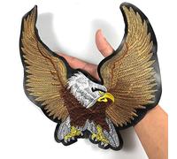 ZCSLD Parche de cuero de 26 cm con diseño de águila y estilo punk, 1 unidad