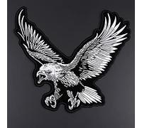 ZCSLD-Parches Bordados de águila Grande de 30cm, Abrigo de Motocicleta de Vaquero, Insignia de decoración DIY, Pegatina para Planchar en la Ropa