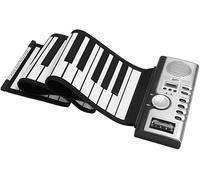ZCSYWV Piano de teclado portátil, piano enrollable de mano de 61 teclas, portátil, plegable, electrónico, órgano, instrumentos, teclado suave de silicona