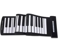 ZCSYWV Piano de teclado portátil, piano plegable portátil de 61 teclas, teclado USB MIDI, piano electrónico, piano enrollable, instrumento de teclado de piano