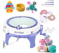Zcvtbye Máquina de Tejer 48 Agujas con Contador de Filas, Máquina Circular Smart Weaving Loom, Tabla de Tejer Rotativa Double Knit Loom Machine Kits, SENTRO Production