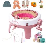 Zcvtbye SENTRO - Máquina de tejer con 40 agujas, doble modo, máquina creativa para tejer sombrero, bufanda, guantes, calcetines