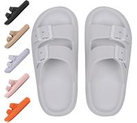 ZCXCsfp Pantuflas Cloud Sliders para mujeres y hombres, pantuflas de nube súper suaves para el hogar, suela gruesa antideslizante, de secado rápido, estilo puntera abierta, deslizadores de almohada