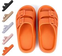 ZCXCsfp Pantuflas Cloud Sliders para mujeres y hombres, pantuflas de nube súper suaves para el hogar, suela gruesa antideslizante, de secado rápido, estilo puntera abierta, deslizadores de almohada