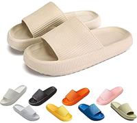 ZCXCsfp Pantuflas Cloud Sliders para mujeres y hombres, pantuflas de nube súper suaves para el hogar, suela gruesa antideslizante, de secado rápido, estilo puntera abierta, deslizadores de almohada