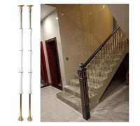ZCXMNL Balaustres De Escalera Barandillas Husillos Madera, Kit Decoración Postes Riel Base, Columna Redonda Juntas Bam-Boo, Material Aleación Aluminio for Barandilla Cubierta/Escalera(White,2PCS)
