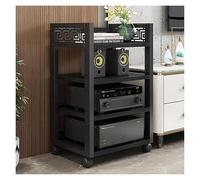 ZCXMNL Estante De Esquina For Gabinete Componentes con Soporte Multimedia AV 3, 4 Y 5 Niveles, Almacenamiento Moderno, Reproductor Torre, For Estéreo Entretenimiento(Black,H88cm)