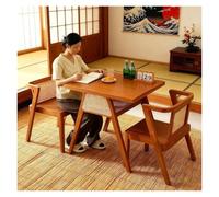 ZCXMNL Etlegor Juego De 3 Sillas De Mesa Apilables, Juego De Sillas De Escritorio De Cocina De Ratán, Mesa De Comedor Cuadrada con 2 Sillas For Taberna, Balcón Y Patio(Cherry)