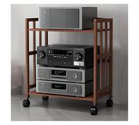 ZCXMNL Gabinetes Estéreo De Torre, Estante Audio con Soporte Multimedia, Esquina For Gabinete Componentes Y Video 2 3 4 5 Niveles, Rueda, For Proyector, Reproductor DVD(Brown,50X38X77CM)