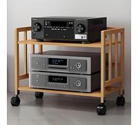 ZCXMNL Gabinetes Estéreo De Torre, Estante Audio con Soporte Multimedia, Esquina For Gabinete Componentes Y Video 2 3 4 5 Niveles, Rueda, For Proyector, Reproductor DVD(Yellow,55X38X53CM)