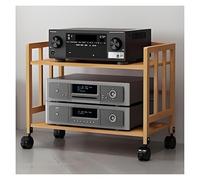 ZCXMNL Gabinetes Estéreo De Torre, Estante Audio con Soporte Multimedia, Esquina For Gabinete Componentes Y Video 2 3 4 5 Niveles, Rueda, For Proyector, Reproductor DVD(Yellow,80X38X53CM)