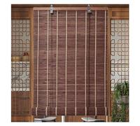 ZCXMNL Persianas Enrollables De Bambú Retro, Natural,Cortina For Balcón, Opacas 60%,Parasol(125x300cm)