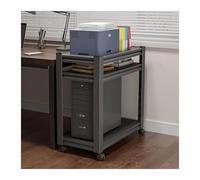 ZCXMNL Soporte For Medios AV Estante De Audio Móvil, con Reproductor Ruedas Gabinete Multifunción Pie Almacenamiento Abierto Ajustable, For Reproductores DVD Consola Juegos TV Box(Black,70x35x80cm)