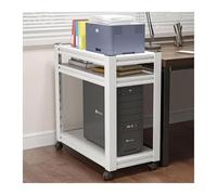 ZCXMNL Soporte For Medios AV Estante De Audio Móvil, con Reproductor Ruedas Gabinete Multifunción Pie Almacenamiento Abierto Ajustable, For Reproductores DVD Consola Juegos TV Box(White,50x40x103cm)