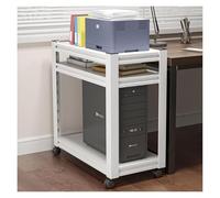 ZCXMNL Soporte For Medios AV Estante De Audio Móvil, con Reproductor Ruedas Gabinete Multifunción Pie Almacenamiento Abierto Ajustable, For Reproductores DVD Consola Juegos TV Box(White,70x40x80cm)