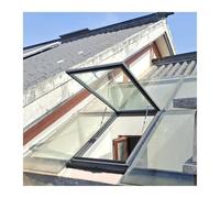 ZCXMNL Ventana De Pozo De Iluminación De Techo Plano Inclinado For Ático Interior, Ventana De Techo con Claraboya, Claraboyas De Sótano, Marco De Aleación De Aluminio(70x75cm)