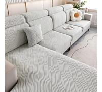 ZCXRYFL Funda De CojíN De Asiento De Sofá 1 2 3 4 Plazas Fundas De CojíN De Respaldo De Sofá, Funda Cubre Chaise Longue Protector De Sofá En Forma De L U (Back Cover L: 80-110cm, W: 35-55cm,Gray 2)