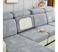 ZCXRYFL Funda De Sofá Estampada Cubre Respaldo 1 2 3 4 Plazas Fundas De CojíN De Asiento De Sofá Protector De Asiento Universal En Forma De L U, Individual Couch Cover(L: 95-135cm- W: 65-95cm,Grey 2)