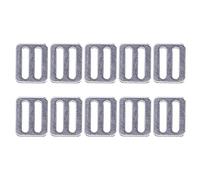 ZCZDHNA 316 Stainless Steel Adjustable Buckle Fasteners | 10Pcs Webbing Sliders for Collars/Straps/Belts | Marine Grade Hardware for Backpacks & Wallets | 1in Width, 2mm Thick