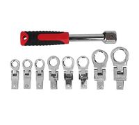 ZCZDHNA 9 - Piece Detachable Socket Wrench Set | 180 Degree Rotating Flex Head & Chrome Alloy Steel | Socket Wrench Kit for Car Repair/Home Maintenance/Machinery | 8 Sizes 9mm - 19mm