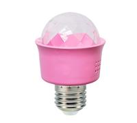 ZCZDHNA Bombilla LED de 3W Proyección que cambia de color Vacaciones KTV Ambiente Luz fantasma RGB E27 Plug and Play Rosa Blanco Negro Mini lámpara LED de atmósfera Fiesta en casa Ahorro (Rosa)