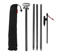 ZCZDHNA Camping Lamp Pole | Weight - Efficient Aluminum Alloy Lantern Stand with Storage Bag & Retractable Hooks | Adjustable Height for Outdoor Camping/Picnic/Fishing (Black)