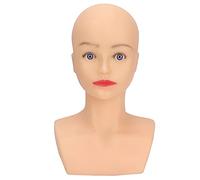 ZCZDHNA Expert Mannequin Head with Shoulder | Lifelike PVC Wig Display Head for Cosmetology / Barber Training | Universal Base & Washable Exterior | Resilient Manikin Head