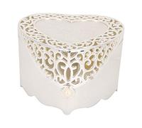 ZCZDHNA Jewelry Storage Box | Hollow Out Pattern with Rhinestones & Flannel Lining | Multi - Compartment Organizer for Necklaces/Rings/Earrings | 3 Shape Options (hollow heart shape)