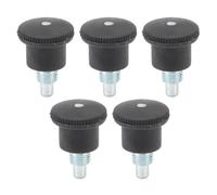 ZCZDHNA M10 Quick Release Pull Pin Knobs 5PCS | 25mm Spring Locking Knob Replacement for Exercise Bikes/Activity Equipment/Strength Machines | Sturdy Iron & Plastic Construction