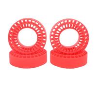 ZCZDHNA RC Tire Inserts 4PCS for 1.0 Inch Tires | Silicone Crawler Wheel Inserts for 1/10 RC Cars | Enhanced Sidewall Support & Traction Enhancer | Strong & Pressure Tolerant (Red)