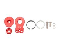ZCZDHNA Servo Saver 25T Aluminum Alloy | Universal Servo Arm for 1/10 RC Car | Lightweight Replacement Servo Horn/Steering Consistency/Servo Gear Protector (Red)