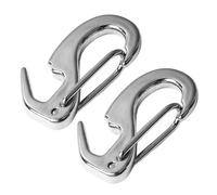 ZCZDHNA Stainless Steel Spring Hook 2 Pack | 65mm Proof Snap Hook for Marine/Industrial/Household | Heavy Duty Spring Loaded Hanger for Tools & Gear