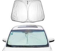 ZCZMAD Parasol para Coche, para Mitsubishi Outlander EX 2006 2007 2008 2009 2010 2011 2012 2013, Parasol Delantero Coche Protector Solar Cubierta de Parabrisas Plegable Protección UV,B/Silver