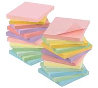 ZCZN 1920 PCS Notas Adhesivas, Pack de 24 Bloc de notas,76 x 76 mm Notas Autoadhesivas, 80 Hojas por Bloc, 8 Colores Suaves