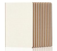 ZCZN Cuaderno A5 Cuadriculado Libreta Kraft Cuadernos A5 Libretas 12 Pack | Bloc de Notas 30 Hojas /60 Páginas para Dibujo para Niños Adultos Alumno Escuela Estudiantes Proferores Creativos Oficina