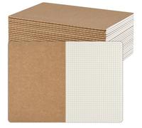 ZCZN Cuaderno A5 Cuadriculado Libreta Kraft Cuadernos A5 Libretas 24 Pack | Bloc de Notas 30 Hojas /60 Páginas para Dibujo para Niños Adultos Alumno Escuela Estudiantes Proferores Creativos Oficina