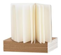 ZCZN Cuaderno A5 Libreta Kraft Cuadernos A5 Libretas Hojas Blancas 12 Pack | Bloc de Notas 30 Hojas /60 Páginas para Dibujo para Niños Adultos Alumno Escuela Estudiantes Proferores Creativos Oficina