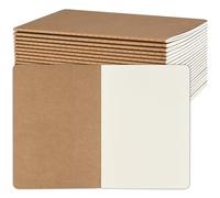 ZCZN Cuaderno A5 Libreta Kraft Cuadernos A5 Libretas Hojas Blancas 24 Pack | Bloc de Notas 30 Hojas /60 Páginas para Dibujo para Niños Adultos Alumno Escuela Estudiantes Proferores Creativos Oficina