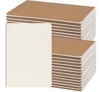 ZCZN Cuaderno A5 Libreta Kraft Cuadernos A5 Libretas Hojas Blancas 48 Pack | Bloc de Notas 30 Hojas /60 Páginas para Dibujo para Niños Adultos Alumno Escuela Estudiantes Proferores Creativos Oficina