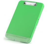 ZCZN Portapapeles de Plástico con Compartimento para Bolígrafos Separado, Clipboard A4 para la Escuela, Utilidad, Oficina Industrial, Personal Médico, Color Verde