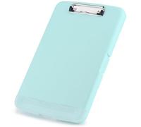 ZCZN Portapapeles de Plástico con Compartimento para Bolígrafos Separado, Clipboard A4 para la Escuela, Utilidad, Oficina Industrial, Personal Médico, Color Azul Turquesa